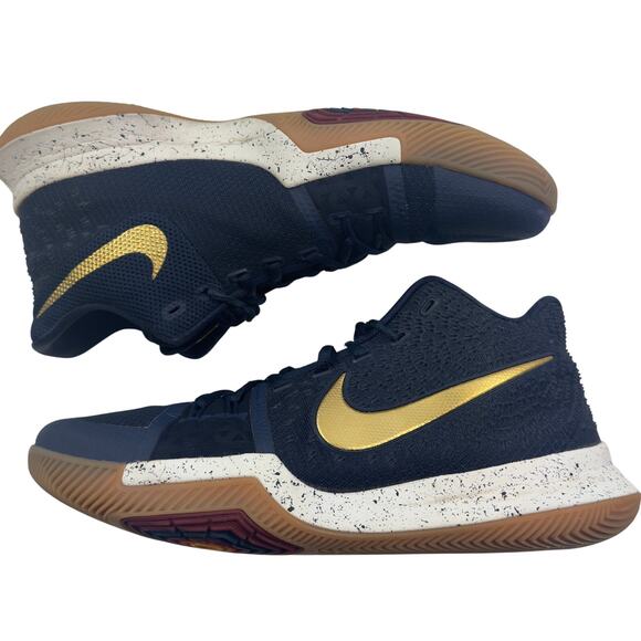 Nike Kyrie 3 G's Obsidian Gold Summit White Midtop Sneakers Men's Size 11 - Picture 7 of 11